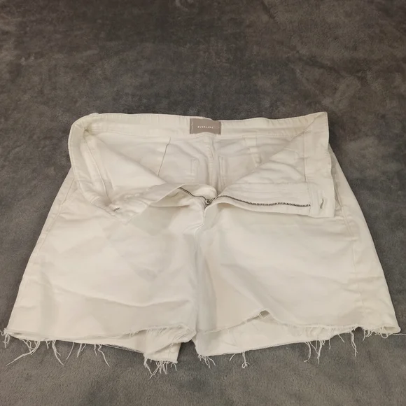 Everlane Moms Premium Button Fly Denim Jean Shorts Cut Off Wome Size 14 - Picture 6 of 16